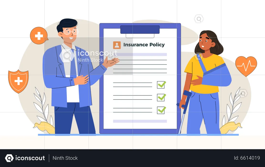 Best Insurance policy Illustration download in PNG & Vector format
