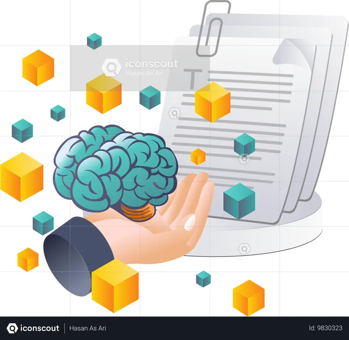 Integración de datos cerebrales en sistemas de inteligencia artificial  Ilustración