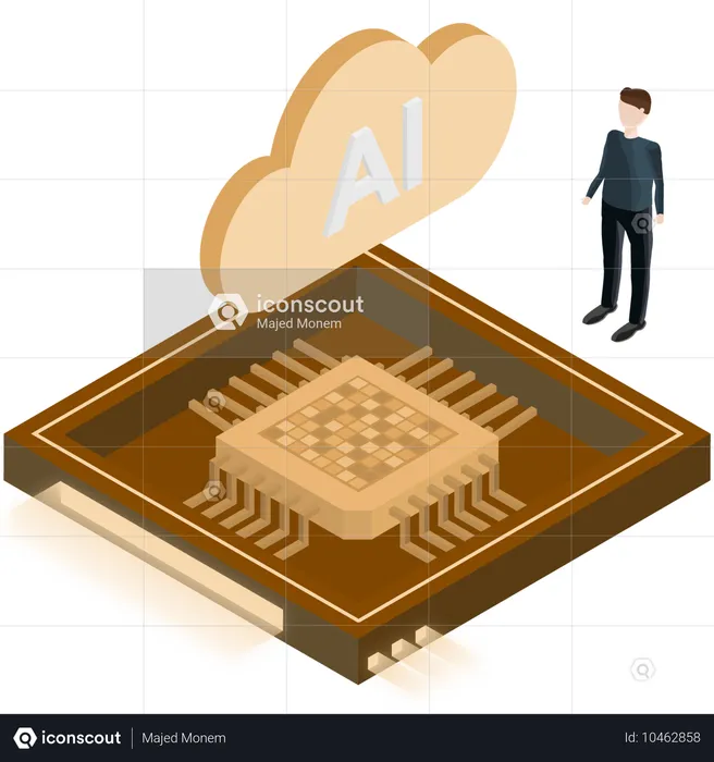 Intégration de puce IA  Illustration