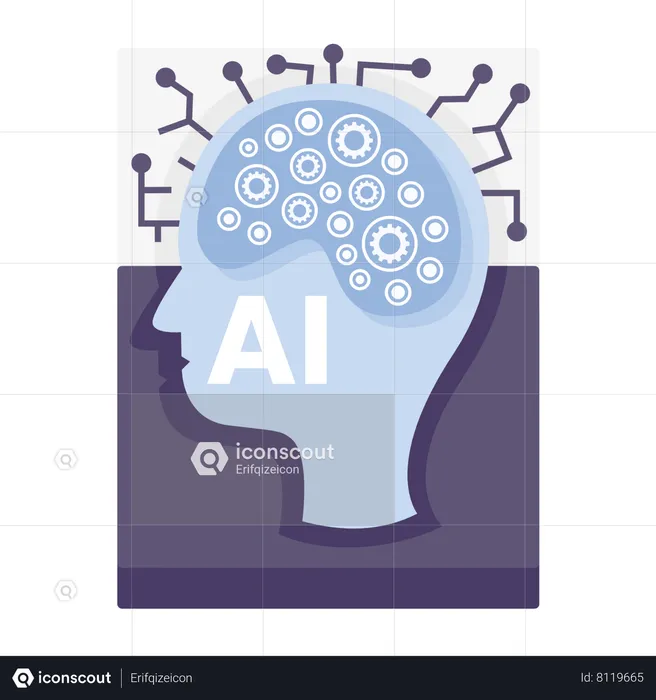 Cerveau d'intelligence artificielle  Illustration