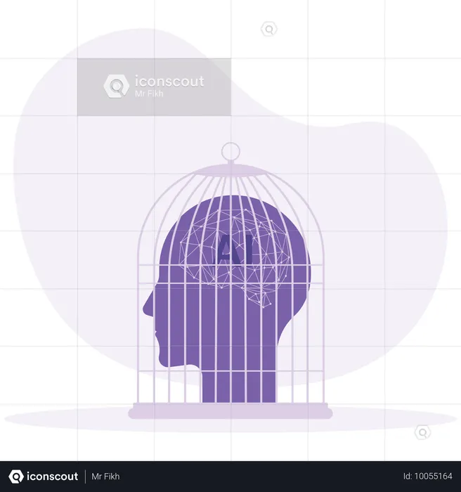 L'intelligence artificielle emprisonnée  Illustration