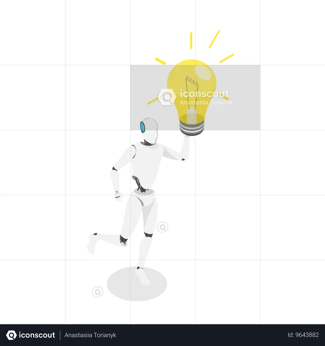 L'intelligence artificielle génère une solution créative  Illustration