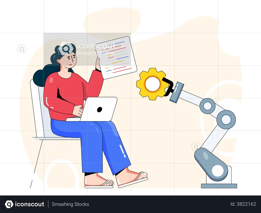 Intelligence artificielle robotique  Illustration