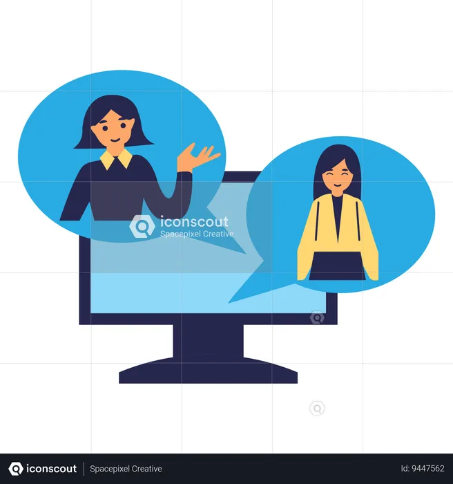Interact video conference  Illustration