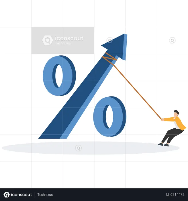 Best Premium Interest rates increased Illustration download in PNG ...