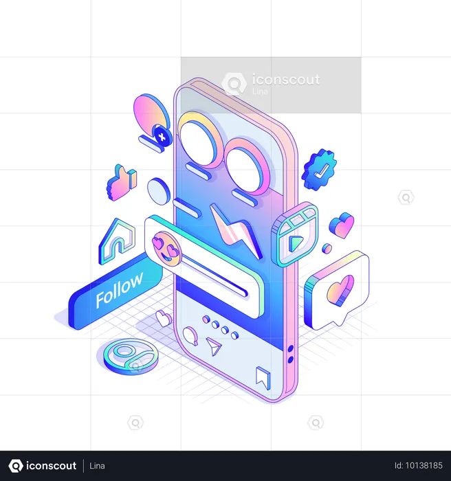 Interface de médias sociaux  Illustration