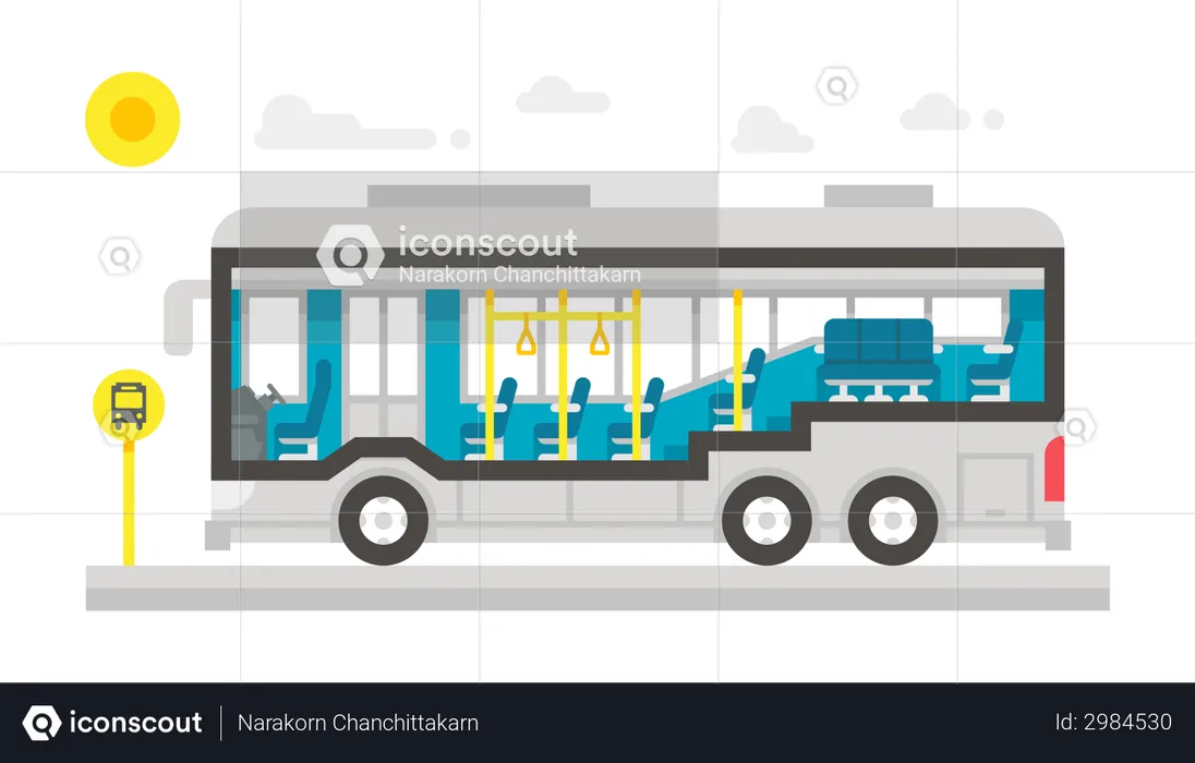 Autobús interno  Ilustración