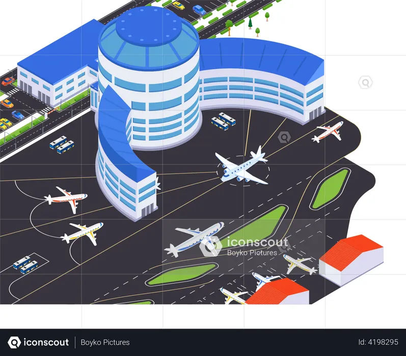 International airport  Illustration