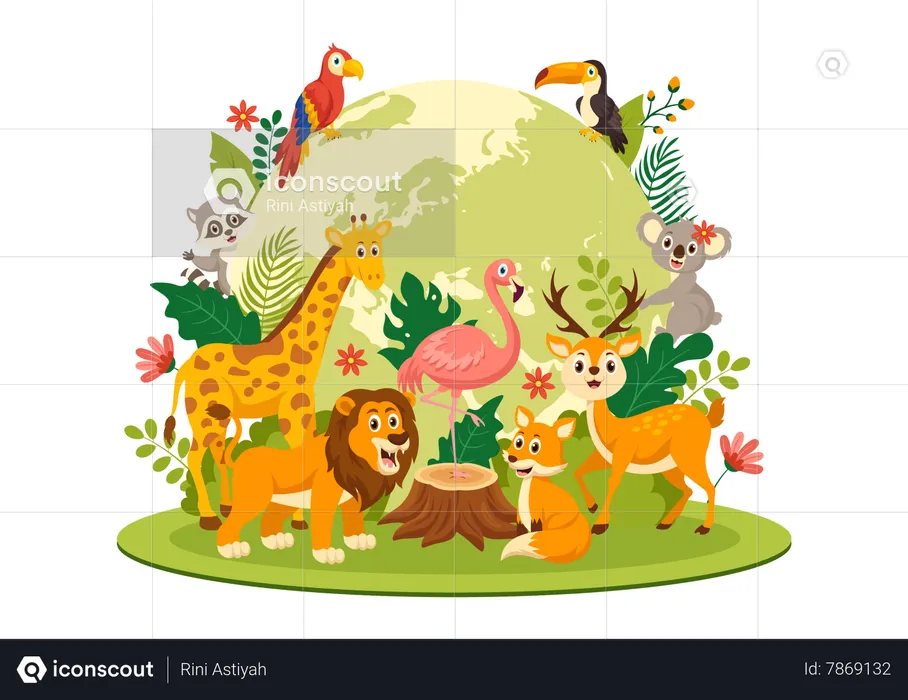 International Day For Animals  Illustration