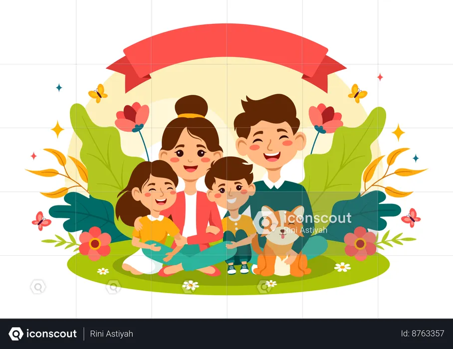International Day of Family celebration  Illustration