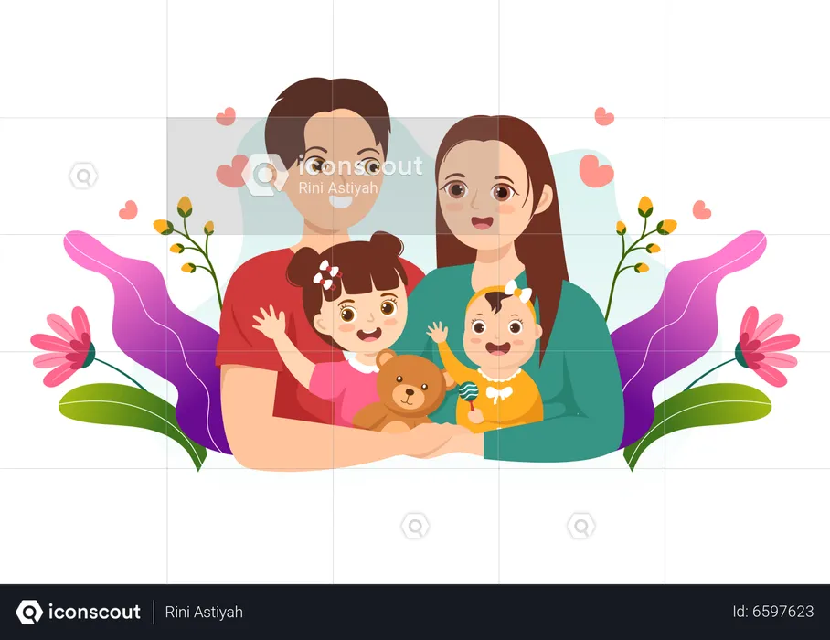 International Day of Family  Illustration