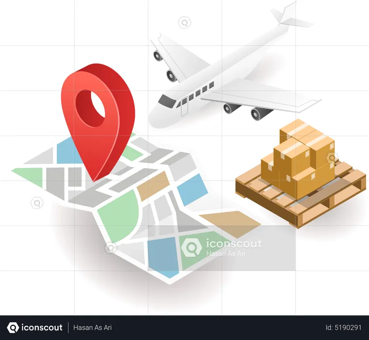 International delivery  Illustration