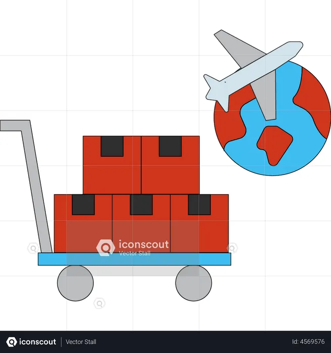 International delivery packages  Illustration