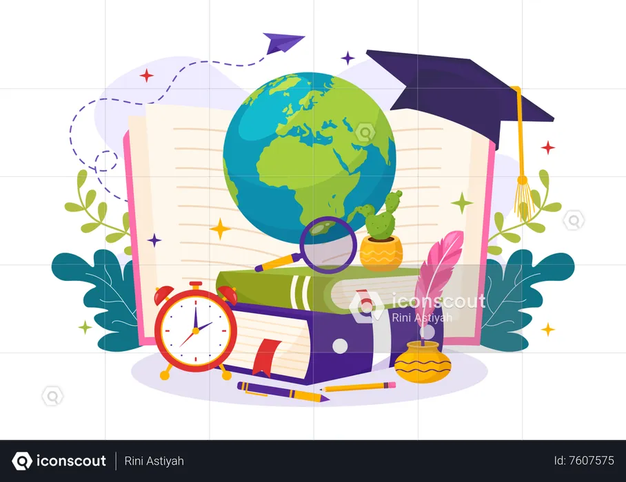 International Literacy Day  Illustration