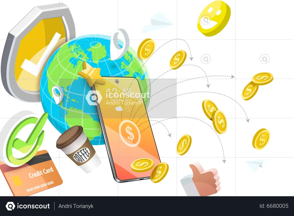 International Money Transfer  Illustration