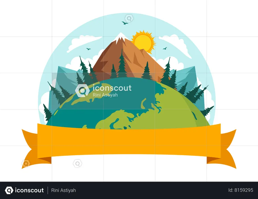 International Mountain Day  Illustration