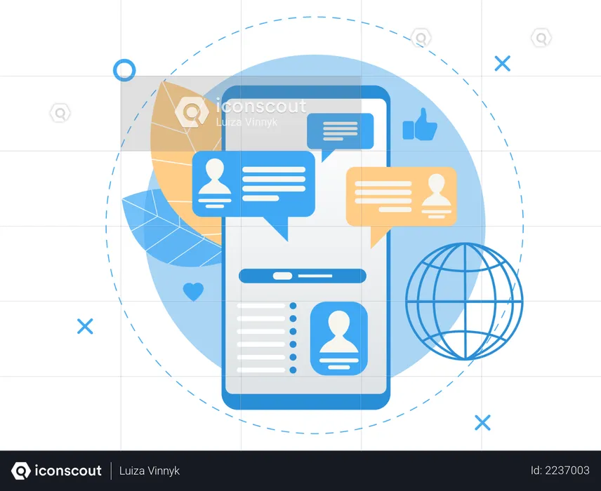 International Profile Details Service  Illustration