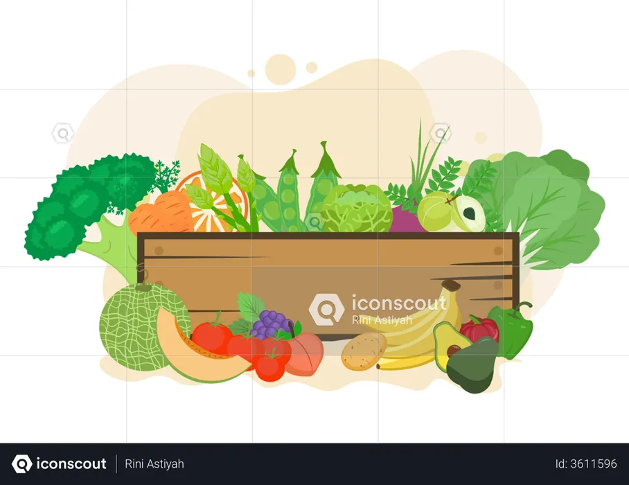 International Vegetarian Day  Illustration