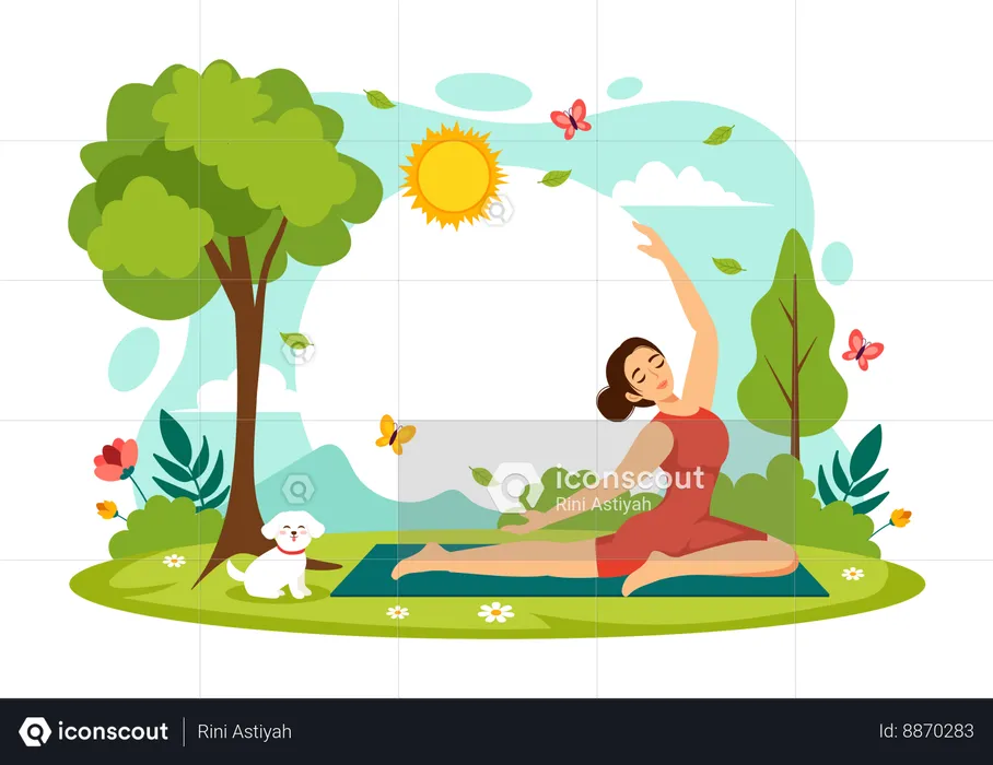 International Yoga Day  Illustration