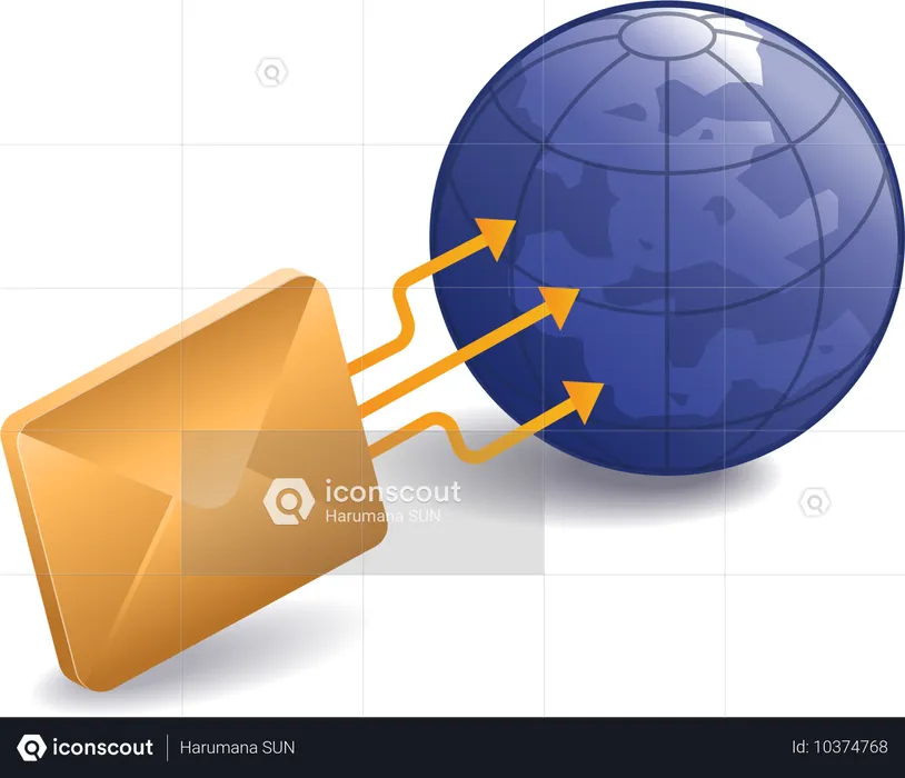 Internationale Postversanddienste  Illustration