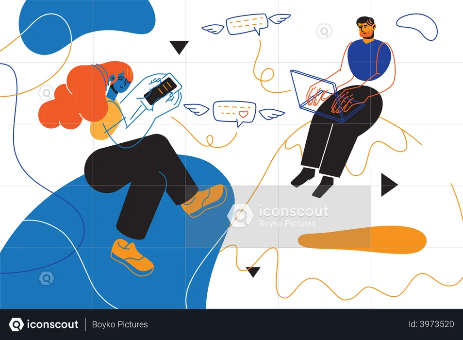 Internet Communication  Illustration