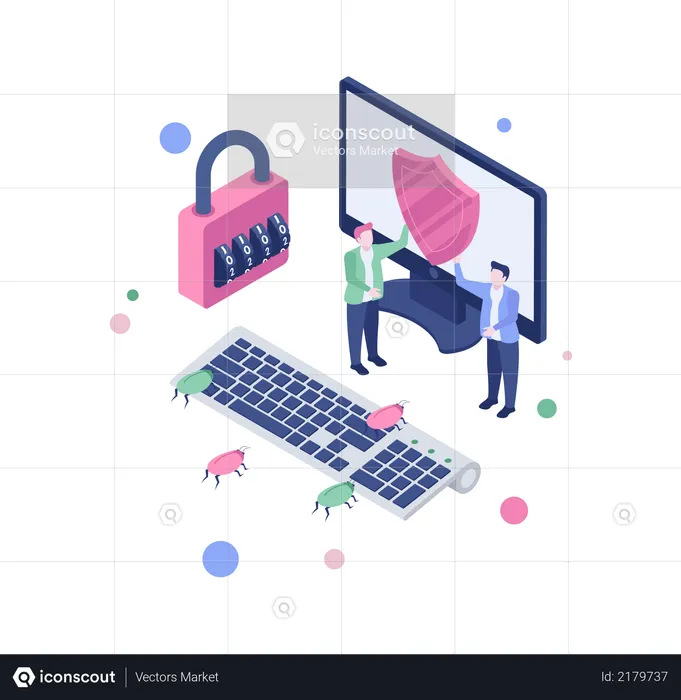 Internet data security  Illustration
