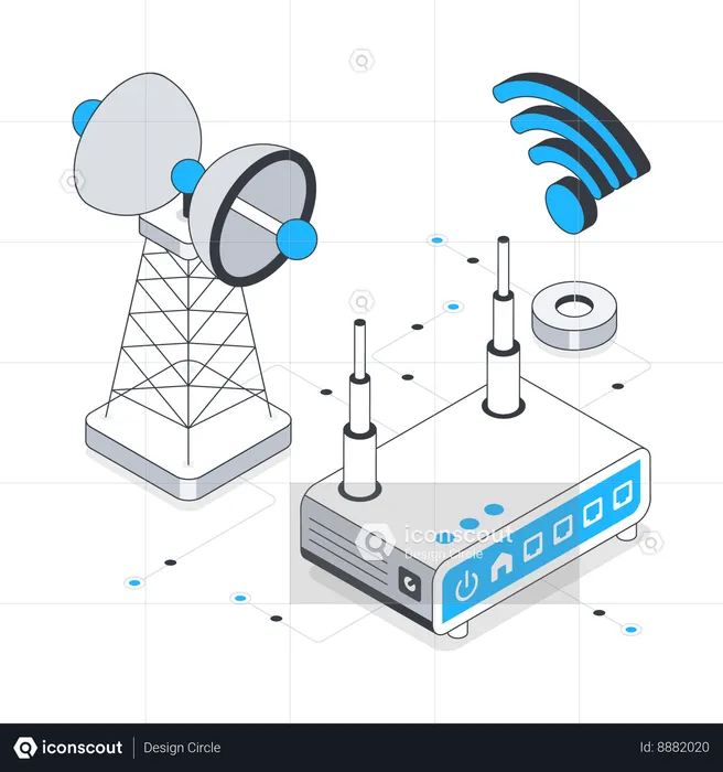 Internet Hosting and Internet Service Provider  Illustration