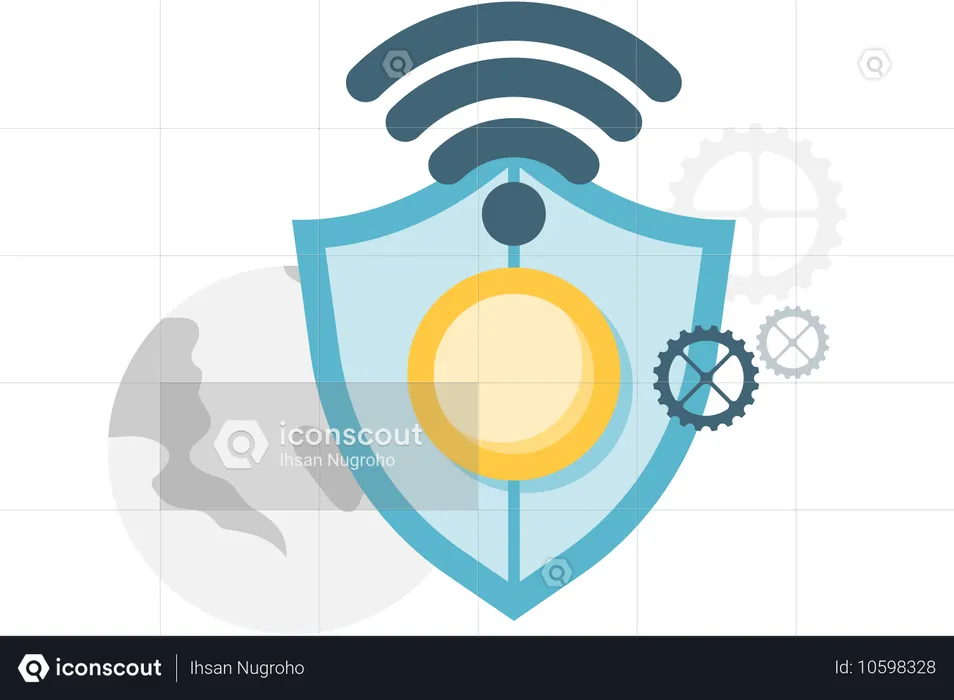 Internet-Netzwerksicherheit  Illustration