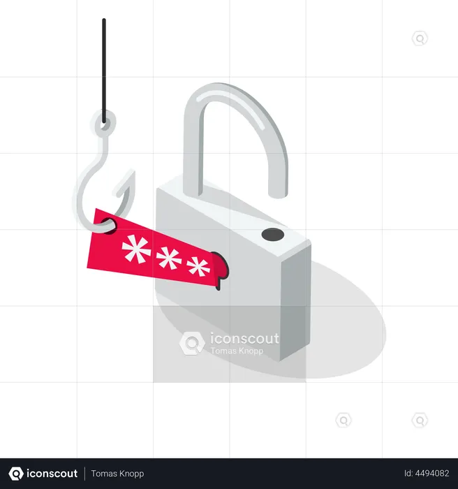 Internet phishing attack  Illustration