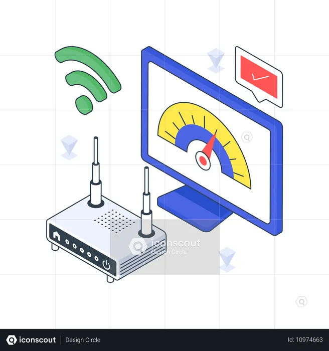 インターネット速度テスト  イラスト