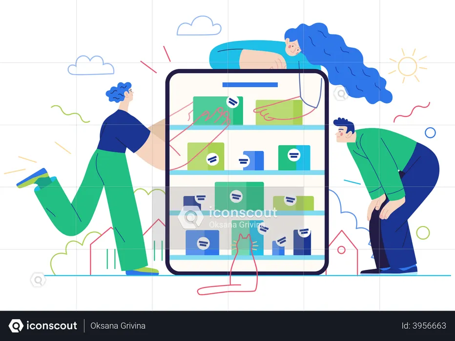 Inventory management application  Illustration