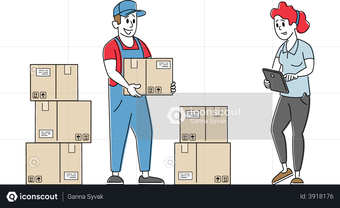 Best Premium Inventory Manager Accounting Goods Lying In Carton Boxes On Rack In Warehouse 2674