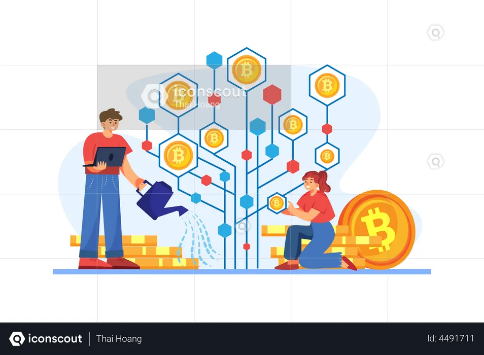 Inversión bitcoin  Ilustración