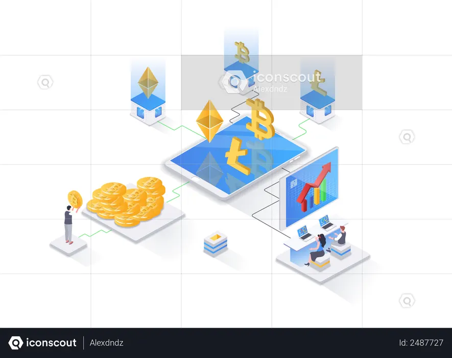 Inversión en criptomonedas  Ilustración