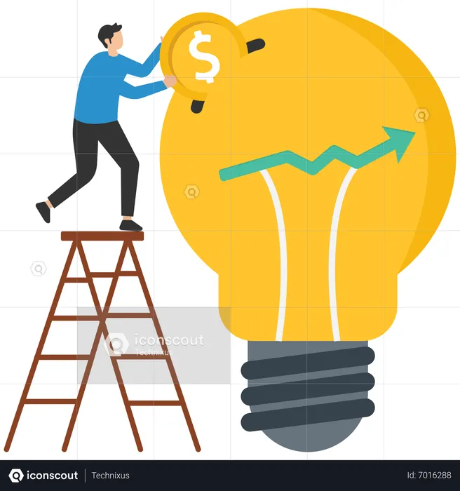 Invest in growth stock  Illustration
