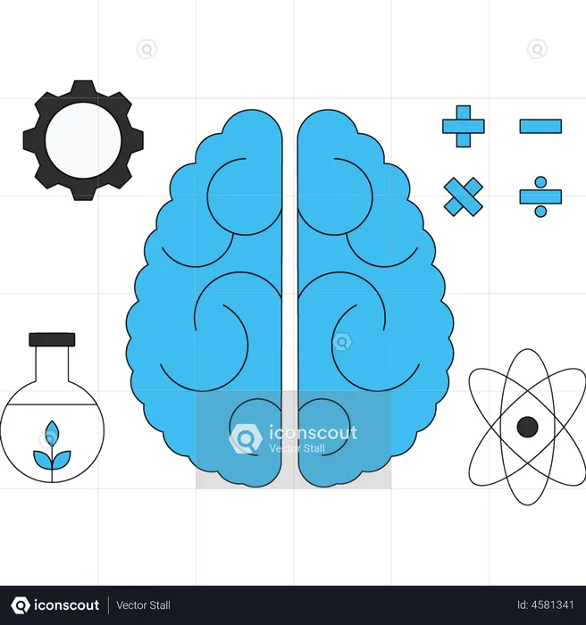 Investigación del cerebro  Ilustración