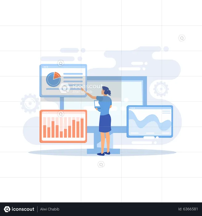 Investigación de datos estadísticos  Ilustración