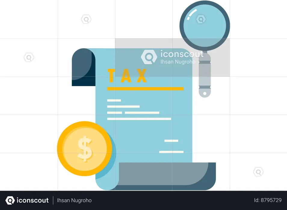 Investigación de documentos fiscales  Ilustración