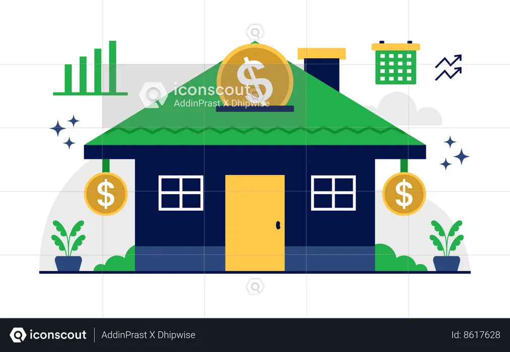 Investimento imobiliário  Ilustração