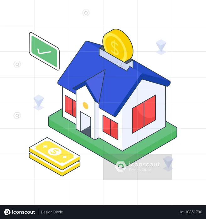 Investimento imobiliário  Ilustração