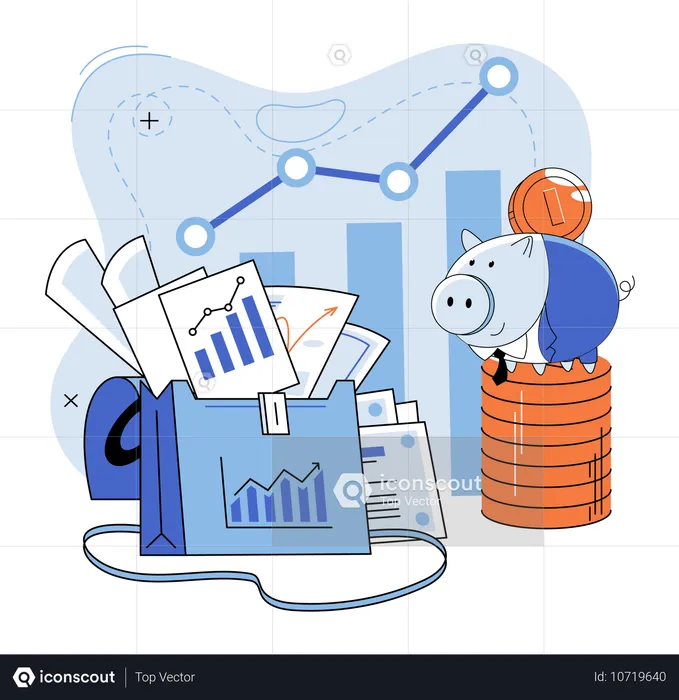 Multiplication des bénéfices et des revenus du capital d'investissement  Illustration