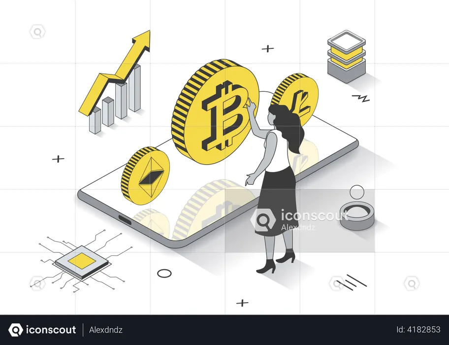 Investissement en crypto-monnaie  Illustration