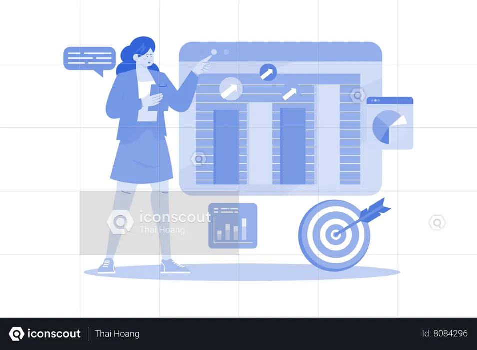 Investisseur analysant les opportunités d'investir son capital  Illustration