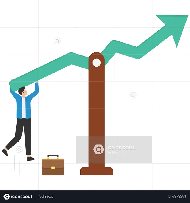 Volatilität der Investmentaktienmärkte  Illustration