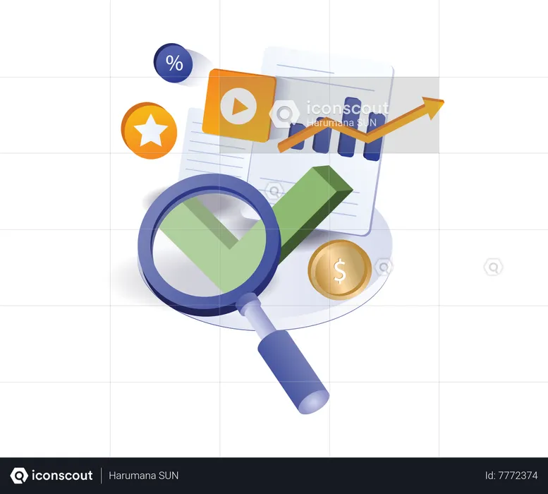 Investment business analysis data checklist  Illustration