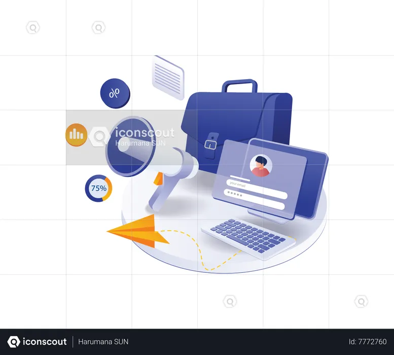Investment business personal data campaign  Illustration