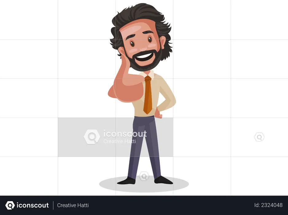 Investment consultant showing thumbs up  Illustration