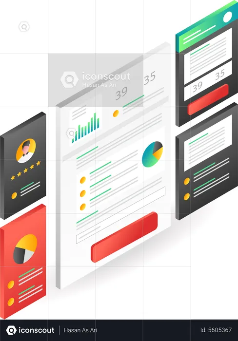 Investment dashboard  Illustration