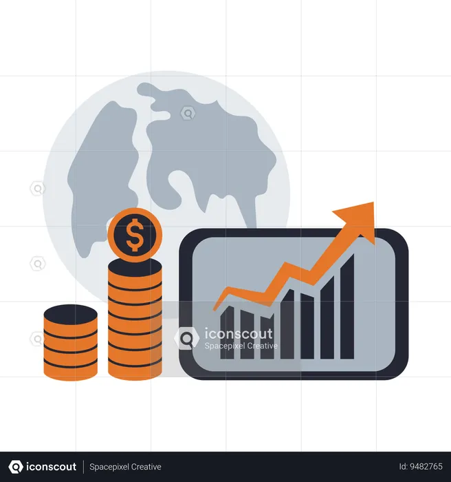 Investment Growth Global  Illustration