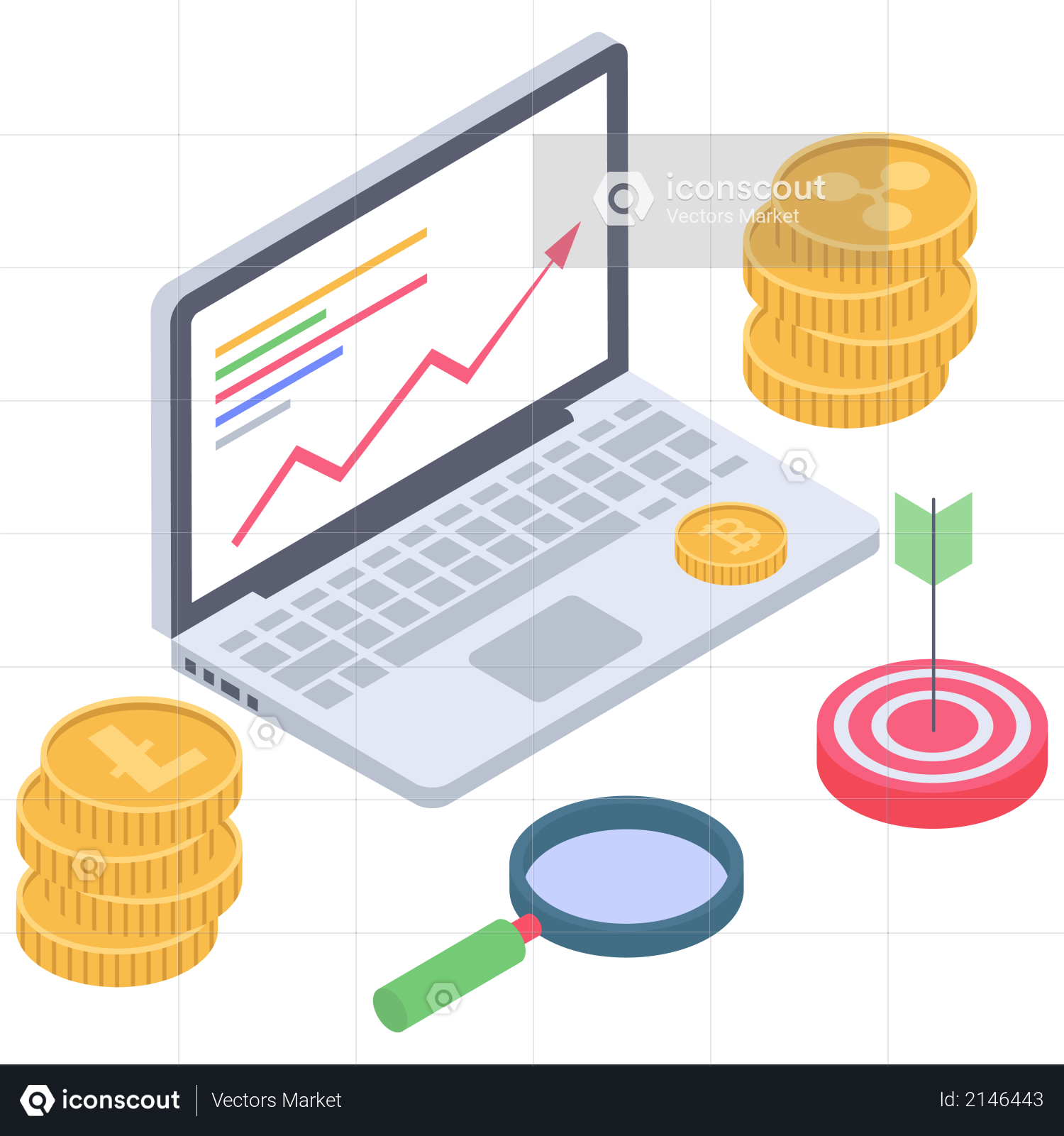 Investment in Cryptocurrency Illustration